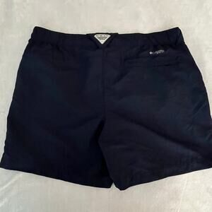 Columbia Sportswear PFG Performance Fishing Gear Navy Nylon Shorts Sz 14 Active
